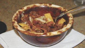 Wende Taylor’s Tex Mex Corn Chip Chili won the chili contest at the Big Freeze on Feb. 16. The chili is Taylor’s own recipe, meaty and very hot, with a topping of corn chips and grated cheese. -- Kevin Coss/Albert Lea Tribune