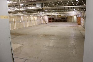 The back area of the former Walmart store has many rooms large and small on two floors. This one is the largest room of the second story.