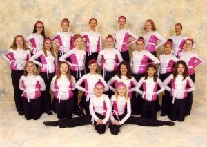 The middle Kix sixth-grade dancers competed at the Just for Kix United We Dance competition. Front row from the left are Anna Bordewick and Makenzie Kenyon. Second row from the left are Zoe Oudekerk, Katie Funk, Rebecca Mickelson, Mackenzie Hanssen, Alexis Palomo and Kenna Gaines. Third row from the left are Cassie Oman, Hailey Lau, Halee Miller, Morgan Espe, Brooke Talamantes, Cassidy Daniel and Madyson Dreyling. Back row from the left are Mariah Bennet, Taylor Yokiel, Courtney Claassen, Mallory Dempewolf, Faith Attig and Alexandria Jensen. Not pictured are Kayla Citsay, Rowan Kraft, Elizabeth Kunkel, Rylie Tollefson and Lexi Williams.