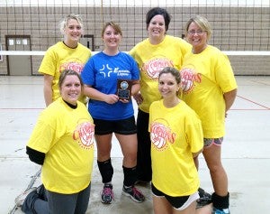 Eastside Liquor earned the crown in the Albert Lea Parks and Recreation women’s B league. Front row from the left are Emily Williamson and Tricia Gregerson. Back row from the left are Dawn Gulbrandson, Trice Studier, Tammy Oudekerk and Dana Warrington. — Submitted