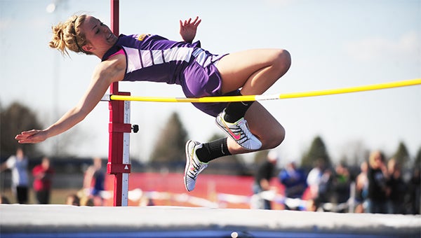 Lake Mills junior Ema Anderson earned third place in the high hump with a leap of 4 feet, 6 inches. She also took third place in the 1,500-meter run (6:17.22).  Fellow Bulldog Carlie Christianson won the high jump with a leap of five feet. The Lake Mills girls’ team won the meet with 125 team points. The Northwood-Kensett girls’ team took second place with 79 points, and the Northwood-Kensett boys’ team beat Central Springs by eight points to accumulate 154 points and earn first place. — Micah Bader/Albert Lea Tribune