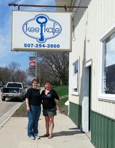 Michelle Knutson and Tammy Henthorne recently purchased  and renovated the Kee Kafe in Kiester. --Submitted