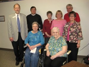 The members of the St. John’s Lutheran Home Spiritual Care Committee recently donated $396 to the Salvation Army for the elementary school backpack food program. Pictured are the Rev. Jeff Laeger-Hagemeister, the Rev. Dennis Frank, Marlys Johnson, Sadie Flattum, Berneta Hansen, Becky Nordland, the Rev. Kenneth Jensen and MaChar Kingstrom. --Submitted