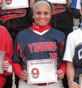 Albert Lea senior catcher Dominique Villarreal earned Big Nine All-Conference recognition. On defense Villarreal played catcher, and on offense she led the Tigers with nine doubles. Her batting average (.322) was fourth on the team. — Submitted 