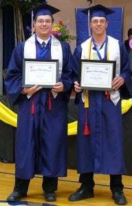 Cameron Iverson and Shaun Johnson-Madson received the Helen Seline scholarship.