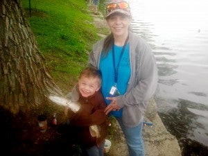 Vicki Schultz stands with her grandson, Ryder Olson, after he caught a two-pound 18 1/2-inch northern pike at Fountain Lake in Albert Lea. Send your fish photos to tribsports@albertleatribune.com. Information should include the angler’s name and address, as well as the species, length and weight of the fish, the body of water where and when the fish was caught and the bait that was used. — Submitted