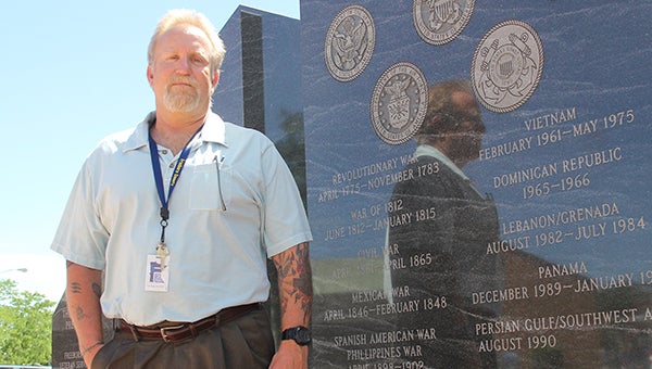 Freeborn County’s new veterans services officer Ron Reule poses for a photo outside the courthouse. Reule takes over for Jon Rhiger, who will retire Friday after more than 37 years in that position. --Kelli Lageson/Albert Lea Tribune