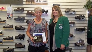 The Albert Lea-Freeborn County Chamber of Commerce welcomed Plymouth Shoe Store to the chamber recently. -- Submitted