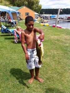 DeAngelo Newson, son of Amy Foran and Ryan Miller of Albert Lea, caught a 17-inch large-mouth bass in a fish trap using worms as bait on a lake near Cushing. Send your fish photos for a chance to be the Catch of the Week to tribsports@albertleatribune.com. Information should include the name and address of the angler, as well as the species, length, weight of the fish, the body of water where it was caught and the bait used. — Submitted