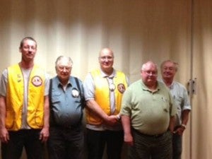 Cloverleaf Lions held a ceremony on June 18 to induct new members and install new officers. From left are Shay Nelson, Bob Miller, Tom Ferleman, Tom Schleck and Gene Thompson. -- Submitted