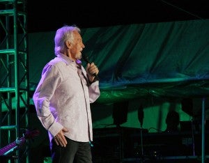 Kenny Rogers performs “Have a Little Faith in Me” on Friday night at the Freeborn County Fair.  -- Erin Murtaugh/Albert Lea Tribune
