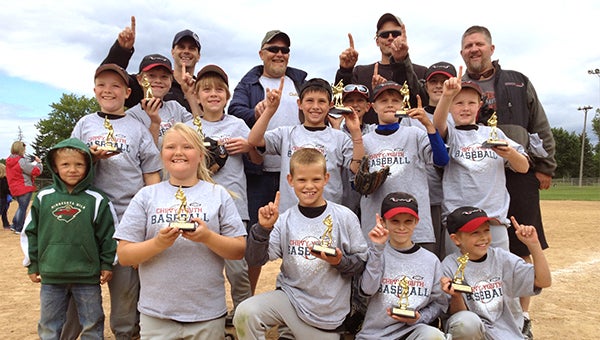 The Sibley Storm won the championship in the Albert Lea Community Baseball minor league division, July 28. — Submitted