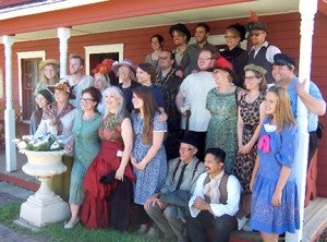 The cast of “The Visit” pose for a photo after their last performance at the Freeborn County Historical Society’s village on July 28.  --Submitted