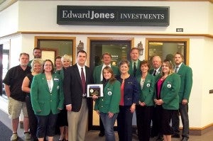 The Albert Lea-Freeborn County Chamber of Commerce Ambassadors welcome Edward Jones Investments to the chamber. --Submitted