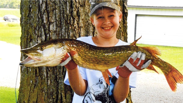 Caleb Waters of Albert Lea caught an 8-pound northern pike on Fountain Lake using a jig with a white twister tail and worm. Send your fish photos for a chance to be the Catch of the Week to tribsports@albertleatribune.com. Information should include the name and address of the angler, as well as the species, length, weight of the fish, the body of water where it was caught and the bait used. — Submitted