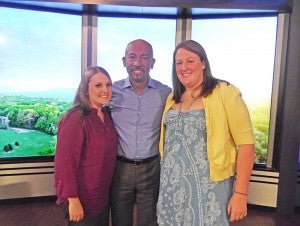 From left, Amanda Weiss, Montel Williams and Weiss’ friend Molly Stark. Weiss will be featured on an upcoming infomercial with Williams, a former talk show host. --Submitted