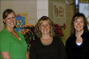 From left are Jenny Iverson, Tina Feuerhak and Coletter Bauers. The three were co-chairwomen for the 2012 fall supper, and all three are helping organize this year’s event as well. --Submitted