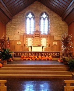 Grace Lutheran Church, 918 Garfield Ave., invites the community to a Thanksgiving service at 7 p.m. Wednesday. Worship will include Thanksgiving prayers written by members of all ages. The church will also be gathering food items for the food shelves in Albert Lea. --Submitted