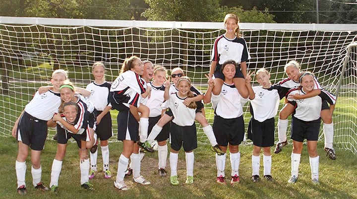 The Albert Lea U12 girls’ soccer team stands on the field during the 2013 season. The squad was recognized as Outstanding Ambassadors of Teams Honoring Sportsmanship (OATHS) for the fall season by the Minnesota State Soccer Association. OATHS recognizes boys’ and girls’ teams that exhibit sportsmanship among players, coaches and spectators in the U9 through U19 age groups. OATHS awards are based on referees’ ratings of each team. Players listed on the Albert Lea U12 girls’ soccer team’s roster are Rylee Bjorklund, Ashley Butt, Sydney Collins, Jadyn Ellingson, Vanessa Whelan, Sierra Jensen, Annie Prigge, Daysha Luttrell, Sydney Nelson, Alexis Rothmeier, Turena Schultz, Jocelyn Strom, Emma Turbett and Sydney Koziolek. — Submitted