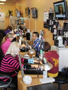 Though small talk is common, Nail Tech offers TV screens for customers to view as a second option.
