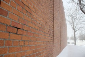A wall will be repaired at Southwest Middle School this summer. --Tiffany Krupke/Albert Lea Tribune