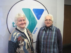 Teresa Shiltz, left, and Gail Thurnau, right, were recognized as Volunteers of the Year. Both women teach SilverSneakers classes on a weekly basis and have been doing so for the last six years.