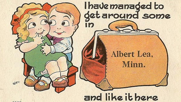 Albert Lea postcards based on the scenery of the town can be found in the archives of the Freeborn County Historical Museum Library. --Submitted