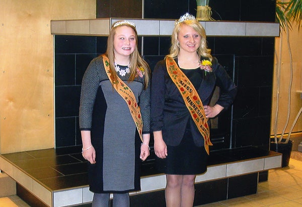 he Miss Minnesota Angus queen and princess were crowned March 14 in Fergus Falls at the Minnesota Angus annual meeting. Crowned as princess was Allyson Stanek, 13, left, of Hayward, the daughter of Mike and Laurie Stanek, and Jasi Borman, 16, of Holland, Minn., the daughter of Jason and Tammy Borman. – Submitted