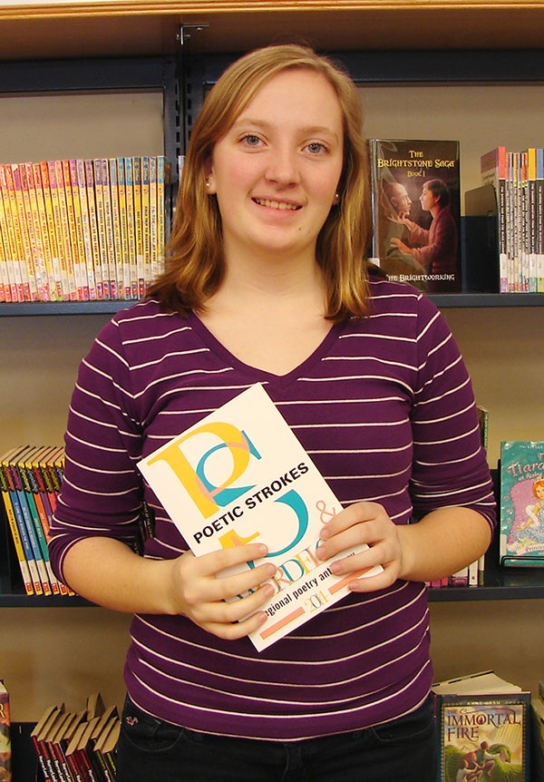 Anna Boettcher’s poem, “The Library,” has recently been published in the 2014 regional volume of “Poetic Strokes.” Boettcher, 15, wrote the poem for a class in seventh-grade last year. The poetry anthology is available for checkout at the Albert Lea Public Library, 211 E. Clark St. in Albert Lea. – Submitted