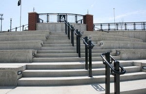 Fountain Lake Park now features a grand staircase that can be used for various events such as the Fourth of July. – Sarah Stultz/Albert Lea Tribune