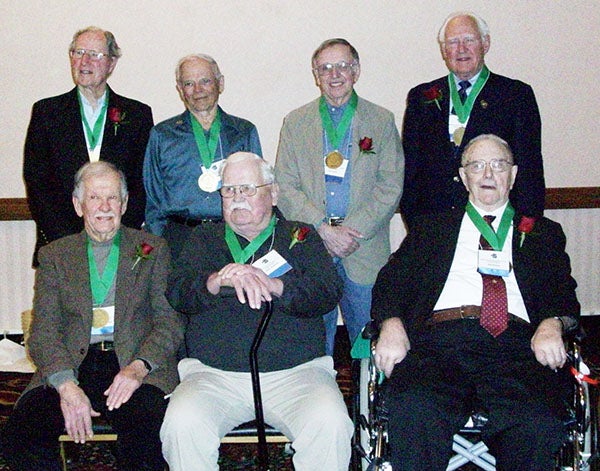 William H. Bryson, pictured bottom right, was inducted into the Minnesota Waterfowl Association Class of 2014 Hall of Fame on Feb. 2 at the annual banquet. – Provided