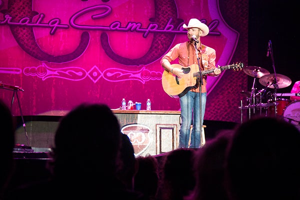 Despite only having a solo career since 2011, Craig Campbell had an electrifying stage presence that kept most of the crowd on their feet for his whole show. – Hannah Dillon/Albert Lea Tribune