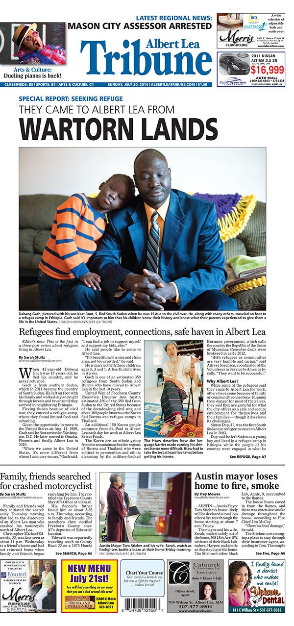 The Tribune kicks off a three-part series today about the refugee population in Albert Lea.