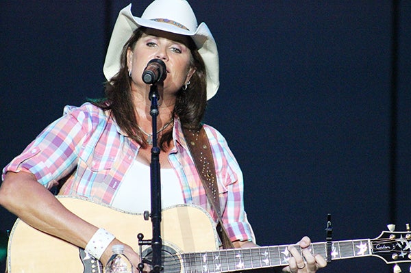 Country music singer Terri Clark performs Saturday at the Freeborn County Fair. – Sarah Stultz/Albert Lea Tribune