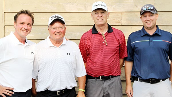 The team Albert Lea Elevator won the annual Glenville-Emmons Athletic Boosters Golf Tournament July 19 at Northwood Country Club. From left are Brian and Clark Cipra, and Tom and Andy Belshan. — Provided