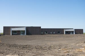 The finishing touches are currently being put on to the new United South Central High School in Wells. – Colleen Harrison/Albert Lea Tribune