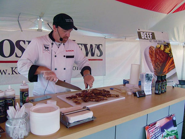Damon Holter of Wisconsin joins over 50 teams of cooks from five states at the Big Island Bar-B-Que this weekend. – Provided