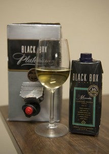 Black Box Wine provided samples of pinot noir, chardonnay, moscato and merlot boxed wine for the grillout. — Colleen Harrison/Albert Lea Tribune