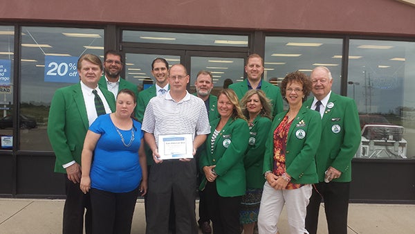 Albert Lea-Freeborn County Chamber of Commerce Ambassadors welcome new store owner Matt Chisholm from Sears Hometown Store to the Chamber. – Provided