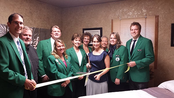 Albert Lea-Freeborn County Chamber of Commerce Ambassadors welcome Cierra Anderson from Healing Focus Acupuncture & Oriental Medicine LLC to the Chamber. – Provided