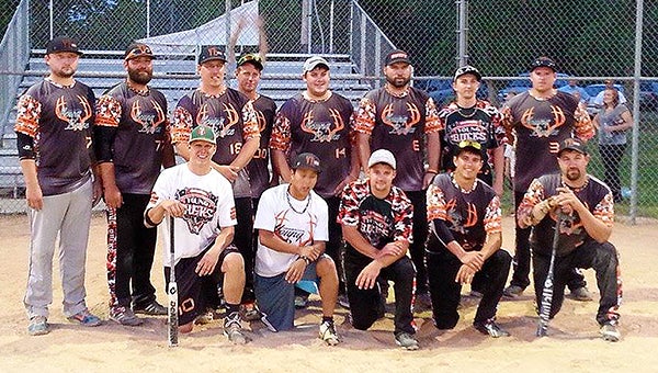 Young Bucks won the Albert Lea Parks and Recreation Department’s Men’s Summer Softball League. Front row from left are Zach Herman, Taylor Ngo, Ryan James, Zach Wigern and Travis Brua. Back row from left are Adam Royce, Alex Dreyer, Matt Grunzke, Todd Jensen, Dakota Farley, Andy Rolands, Eric Velzke and Chris Hamson. Schlaak Motors won the B League title, but no picture was available. — Provided