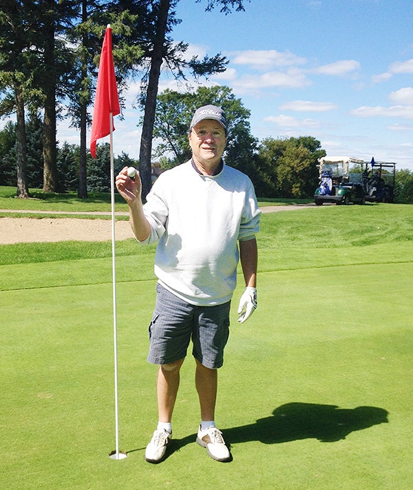 John Bennett hit a hole-in-1 Sept. 13 using an 7-wood at Green Lea Golf Course on Hole 13. Bennett was playing with Dave Drommerhausen and Butch Harves. — Provided