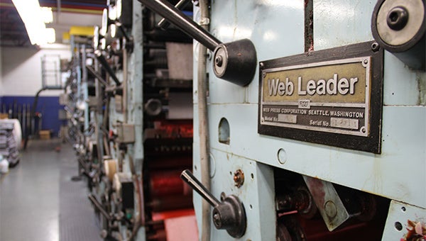 The 1970s-era Web Leader presses were installed in the Tribune building in 2007.