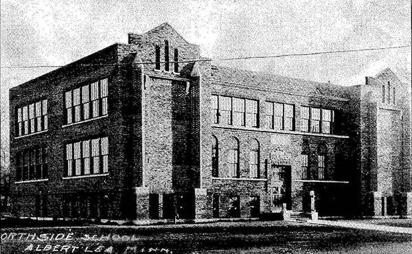 The Northside School in Albert Lea was built in 1917 to accommodate the city’s growing student population. By the early 1900s, Minnesota schools had settled into a nine-month calendar that ran from fall through spring with a three-month summer vacation. Photo from “A Pictorial History of Freeborn County, The Early Years 1850-1930,” published by the Albert Lea Tribune.