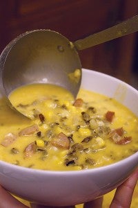 Smoked Sausage, Butternut Squash and Wild Rice Soup. Photo by Jens Levisen
