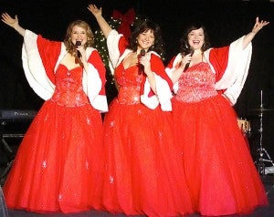 The Girl Singers of the Hit Parade — Debbie O’Keefe, Colleen Raye and Sophie Grimm — bring nostalgic holiday songs to life, with the help from the audiences, at their Christmas shows. – Provided