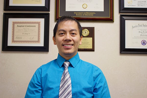 Hung Vu is the sole dentist at Uptown Dental, and he’s trained in orthodontics and implant dentistry. Hannah Dillon/Albert Lea Tribune