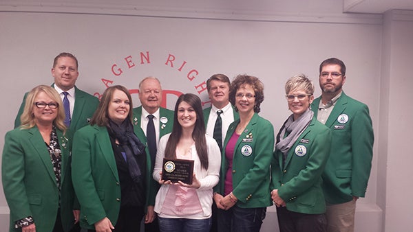 The Albert Lea-Freeborn County Chamber of Commerce Ambassadors welcome Brandi Hagen from Bragen Rights Photography to the chamber. – Provided