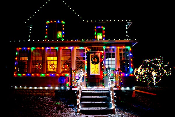 Phil Scott said he and his family drive around and look at the Christmas lights on other houses together, and have also gotten some of their ideas from the TV show “The Great Christmas Light Fight.” – Colleen Harrison/Albert Lea Tribune