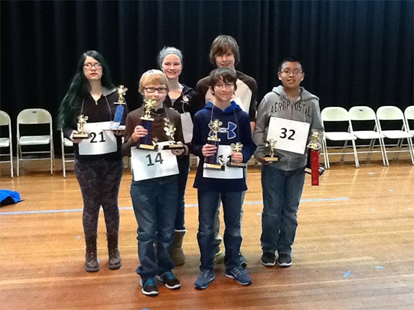 Albert Lea students who won awards at the spelling bee are Alexis Zak, 1st Place; Johan Resendiz, 2nd Place; Ashler Benda, 3rd Place; Steven Strom, 4th Place; Joci Strom, 5th Place; and Ethan Battle, 6th Place. — Provided